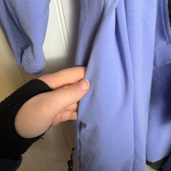 Matilda Jane Jacket Size Medium Lilac, Teal, Ruffled, Hooded, Tie Front C23 - Picture 8 of 10